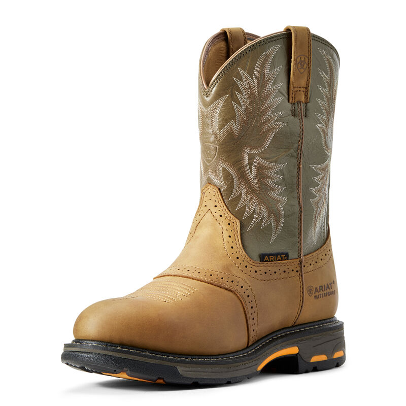 Ariat Arbeitsschuhe Herren - Workhog Waterproof Braun/Grün ( BZPWX-8324 )